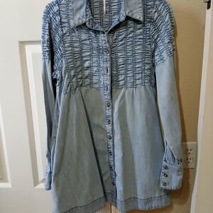 FREE PEOPLE FIND ME NOW DRESS, NWOT, XS, LIGHT WASH